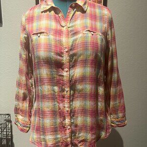 Sheer Bright Button Up